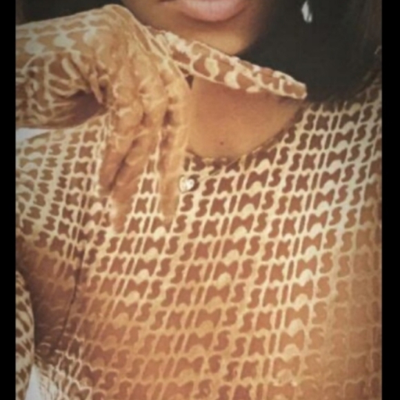 SKIMS Monogram-patterned logo bodysuit - Picture 4 of 10